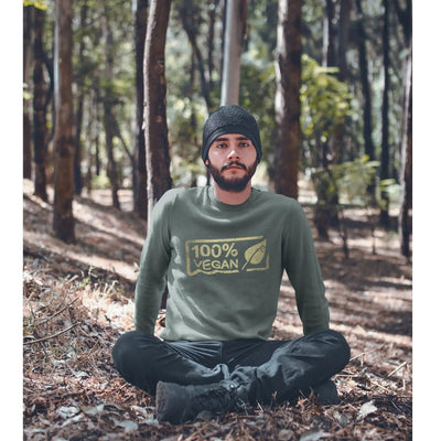 100% Vegan Logo (Unisex) Sweatshirt - Vegan As Folk