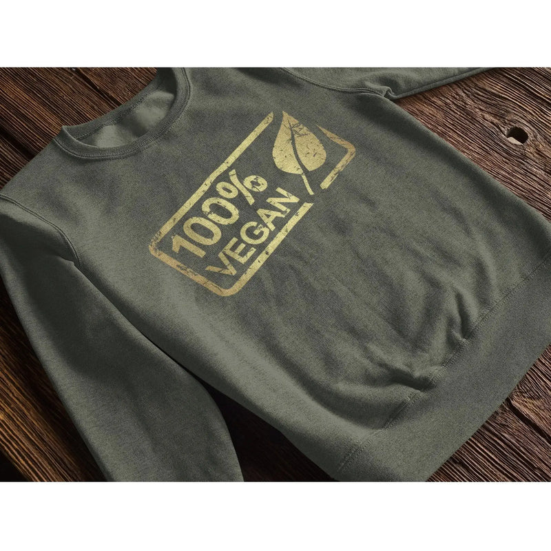 100% Vegan Logo (Unisex) Sweatshirt - Vegan As Folk
