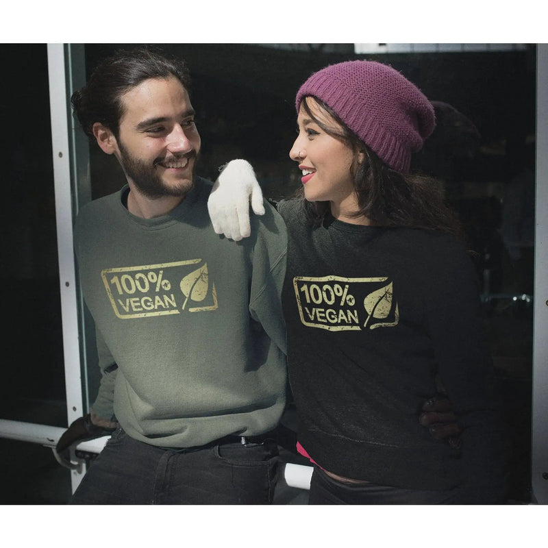 100% Vegan Logo (Unisex) Sweatshirt - Vegan As Folk