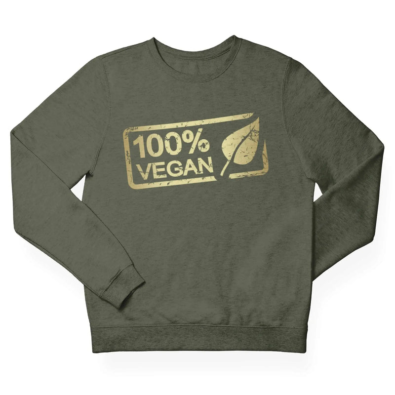 100% Vegan Logo (Unisex) Sweatshirt - Vegan As Folk