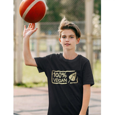 100% Vegan Organic Cotton Kid's (Unisex) T-Shirt - Vegan As Folk