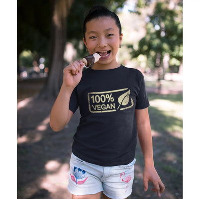 100% Vegan Organic Cotton Kid's (Unisex) T-Shirt - Vegan As Folk