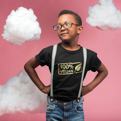 100% Vegan Organic Cotton Kid's (Unisex) T-Shirt - Vegan As Folk