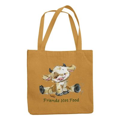 Cow Friends Not Food Organic Cotton Tote Bag - Vegan As Folk