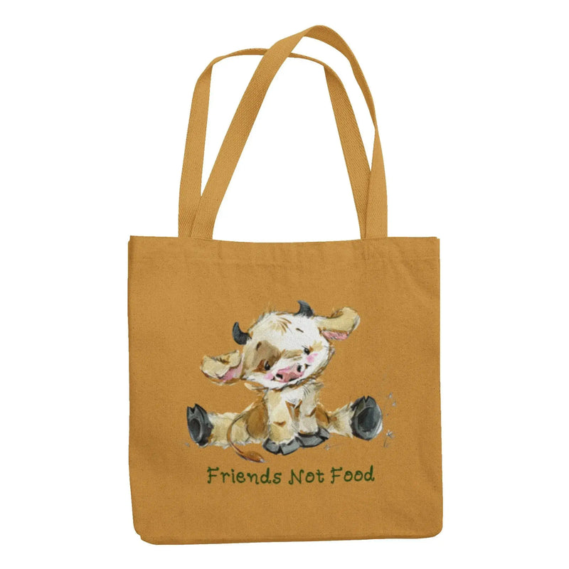 Cow Friends Not Food Organic Cotton Tote Bag - Vegan As Folk