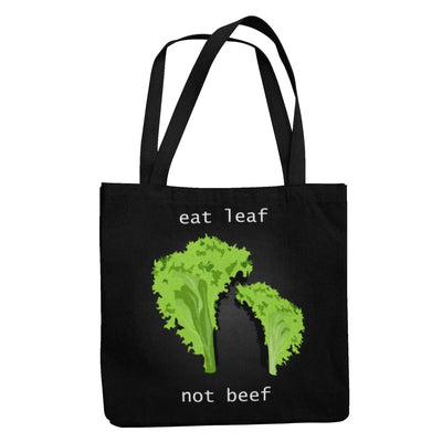 Eat Leaf Not Beef Organic Cotton Vegan Tote Bag - Vegan As Folk
