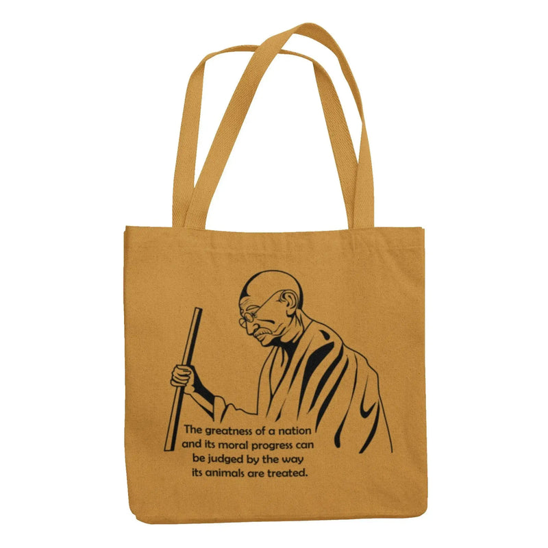 Gandhi Quote Organic Cotton Tote Bag - Vegan As Folk