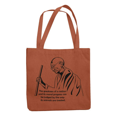 Gandhi Quote Organic Cotton Tote Bag - Vegan As Folk
