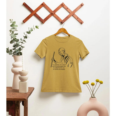 Gandhi Quote Organic Cotton (Unisex) T-Shirt - Vegan As Folk