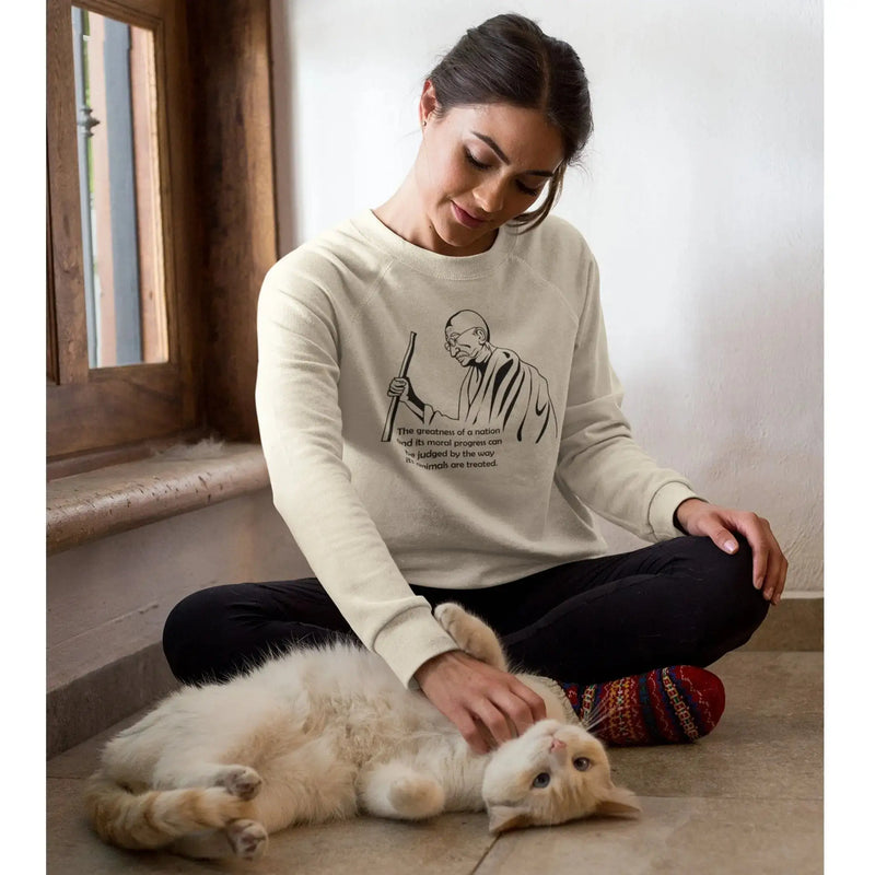 Gandhi Quote (Unisex) Sweatshirt - Vegan As Folk