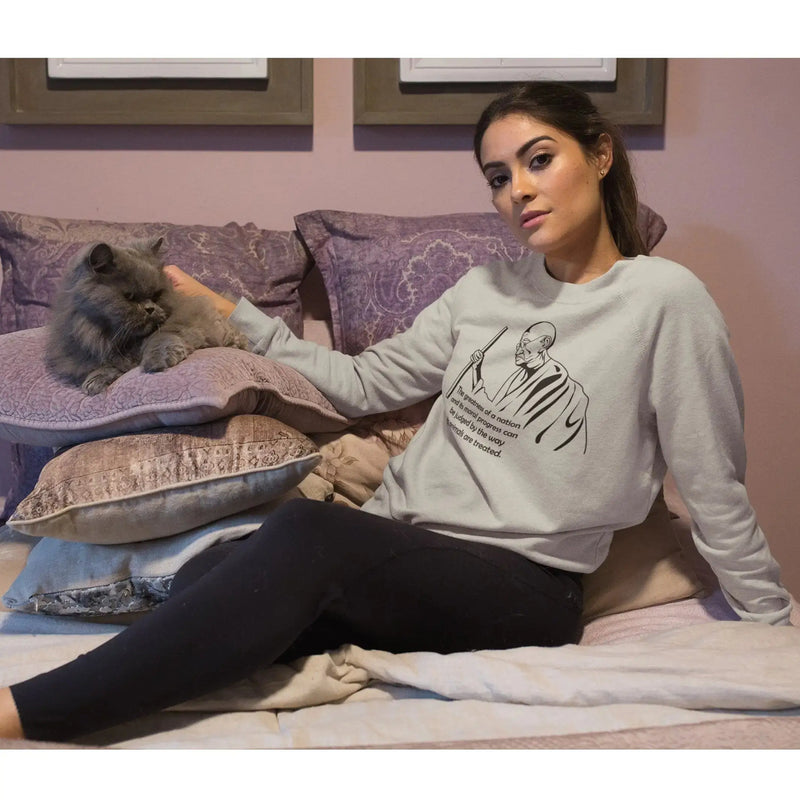 Gandhi Quote (Unisex) Sweatshirt - Vegan As Folk