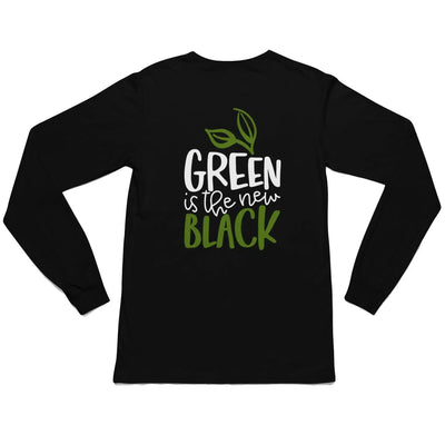 Green is the New Black Organic Cotton (Unisex) Vegan Long Sleeve T-Shirt - Vegan As Folk