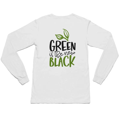 Green is the New Black Organic Cotton (Unisex) Vegan Long Sleeve T-Shirt - Vegan As Folk