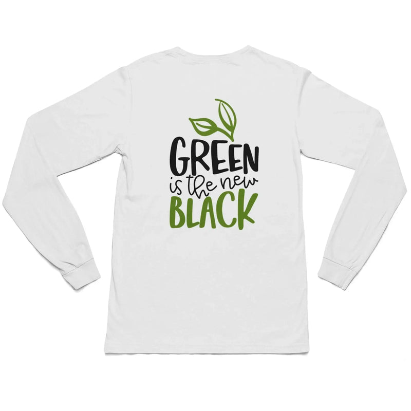 Green is the New Black Organic Cotton (Unisex) Vegan Long Sleeve T-Shirt - Vegan As Folk