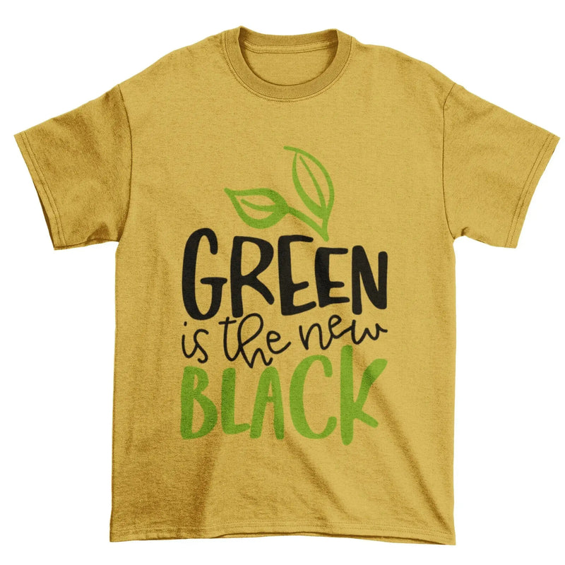 Green is the New Black Organic Cotton (Unisex) Vegan T-Shirt - Vegan As Folk