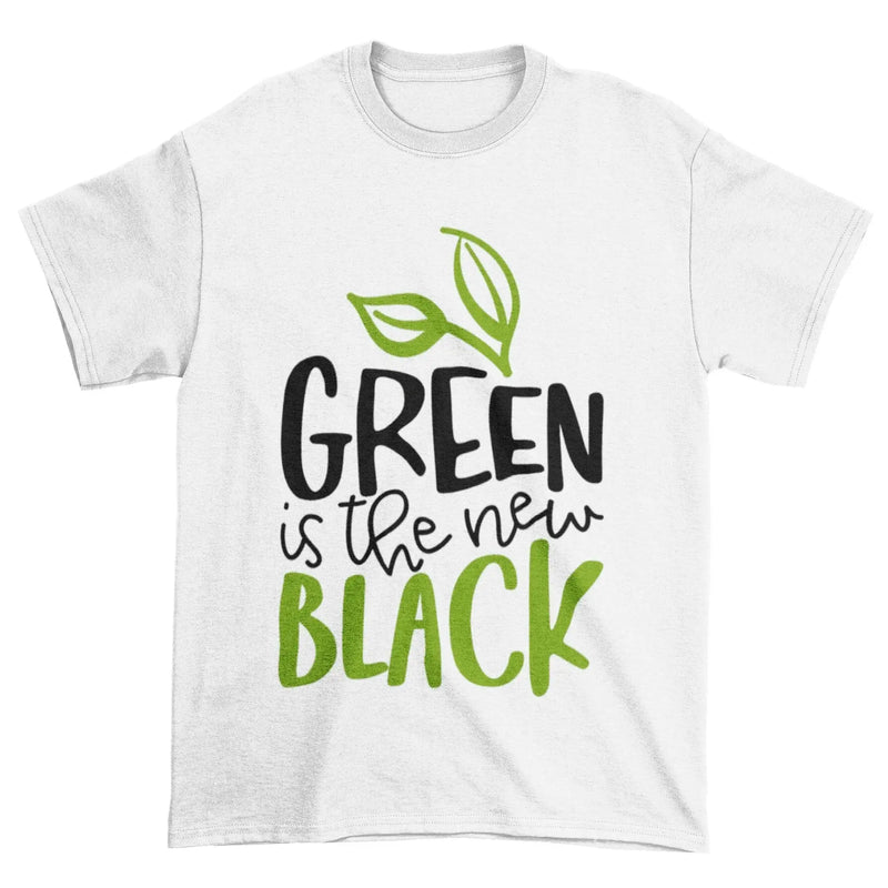 Green is the New Black Organic Cotton (Unisex) Vegan T-Shirt - Vegan As Folk