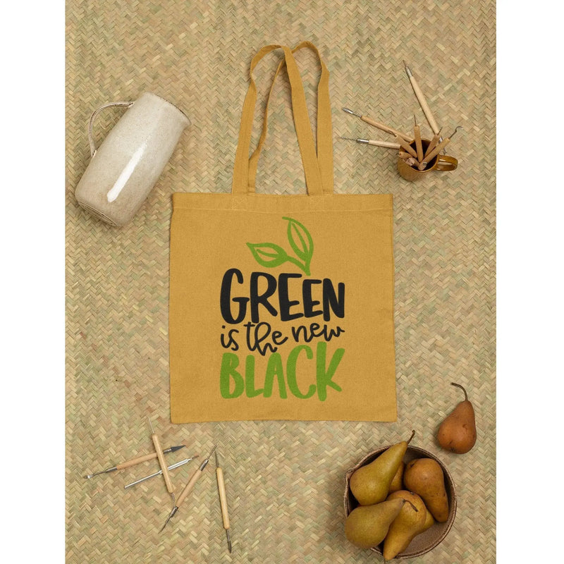 Green is the New Black Organic Cotton Vegan Tote Bag - Vegan As Folk