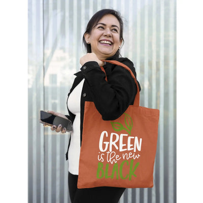 Green is the New Black Organic Cotton Vegan Tote Bag - Vegan As Folk