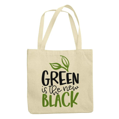 Green is the New Black Organic Cotton Vegan Tote Bag - Vegan As Folk