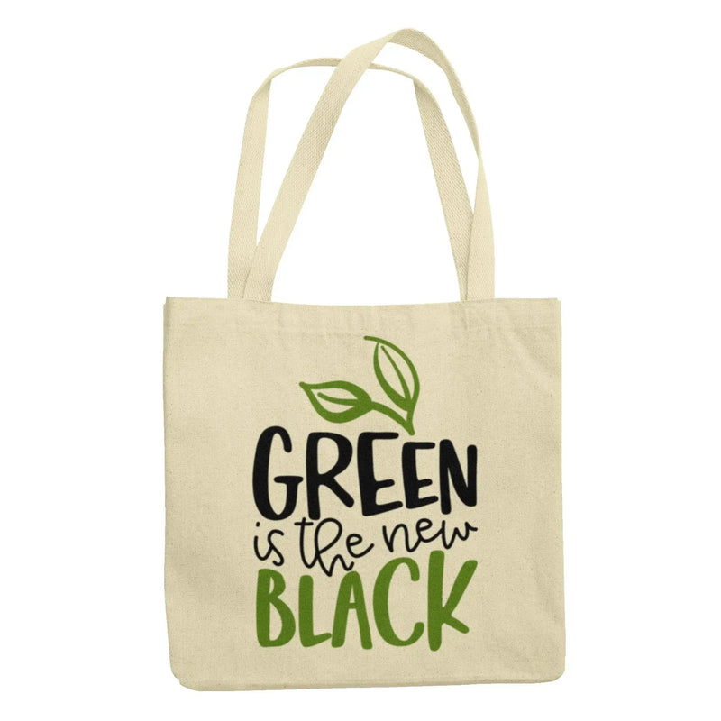 Green is the New Black Organic Cotton Vegan Tote Bag - Vegan As Folk