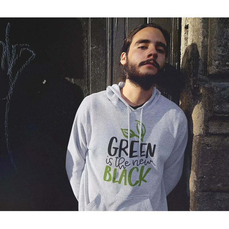 Green is the New Black (Unisex) Vegan Hoodie - Vegan As Folk