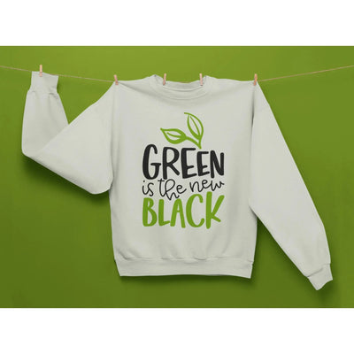 Green is the New Black (Unisex) Vegan Sweatshirt - Vegan As Folk