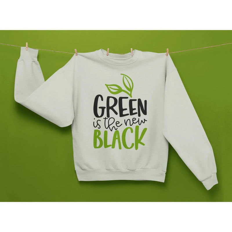 Green is the New Black (Unisex) Vegan Sweatshirt - Vegan As Folk