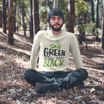 Green is the New Black (Unisex) Vegan Sweatshirt - Vegan As Folk