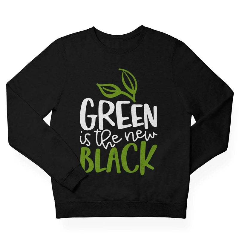 Green is the New Black (Unisex) Vegan Sweatshirt - Vegan As Folk