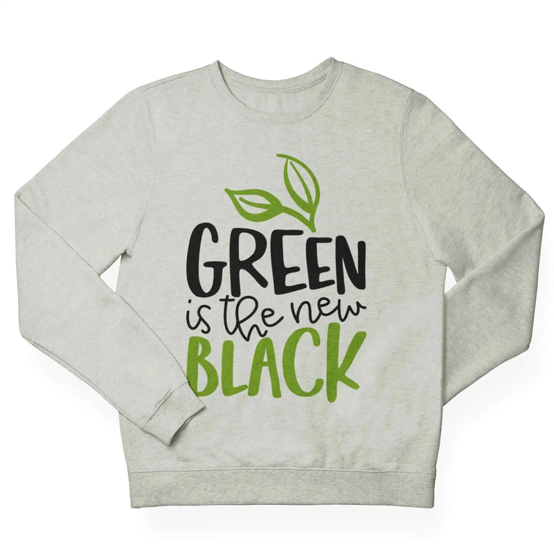Green is the New Black (Unisex) Vegan Sweatshirt - Vegan As Folk
