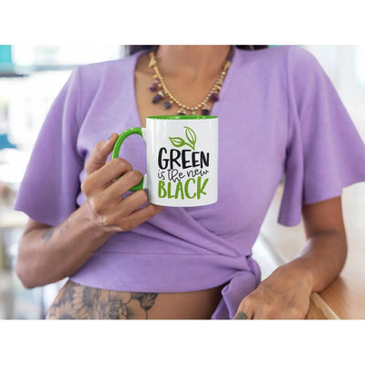 Green is the New Black Vegan Mug - Vegan As Folk