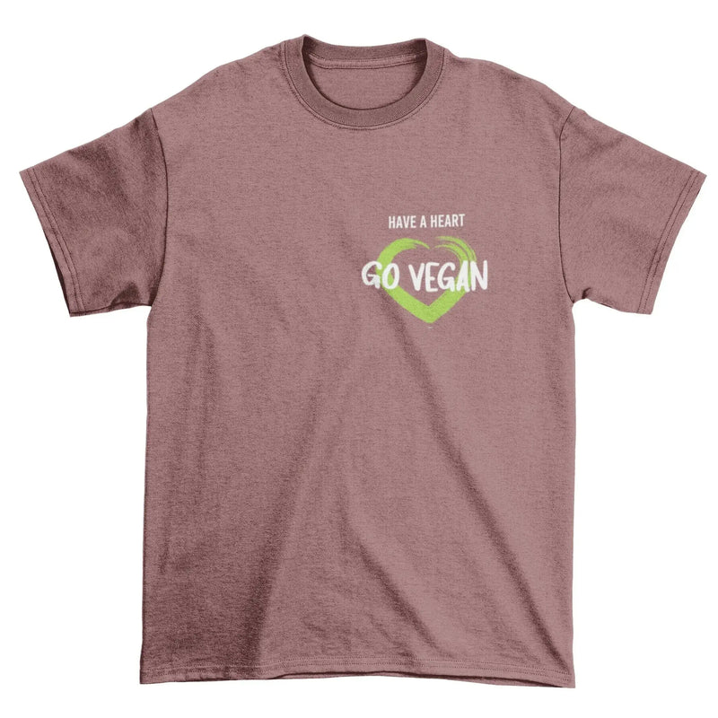 Have A Heart - Go Vegan Organic Cotton (Unisex) T-Shirt - Vegan As Folk