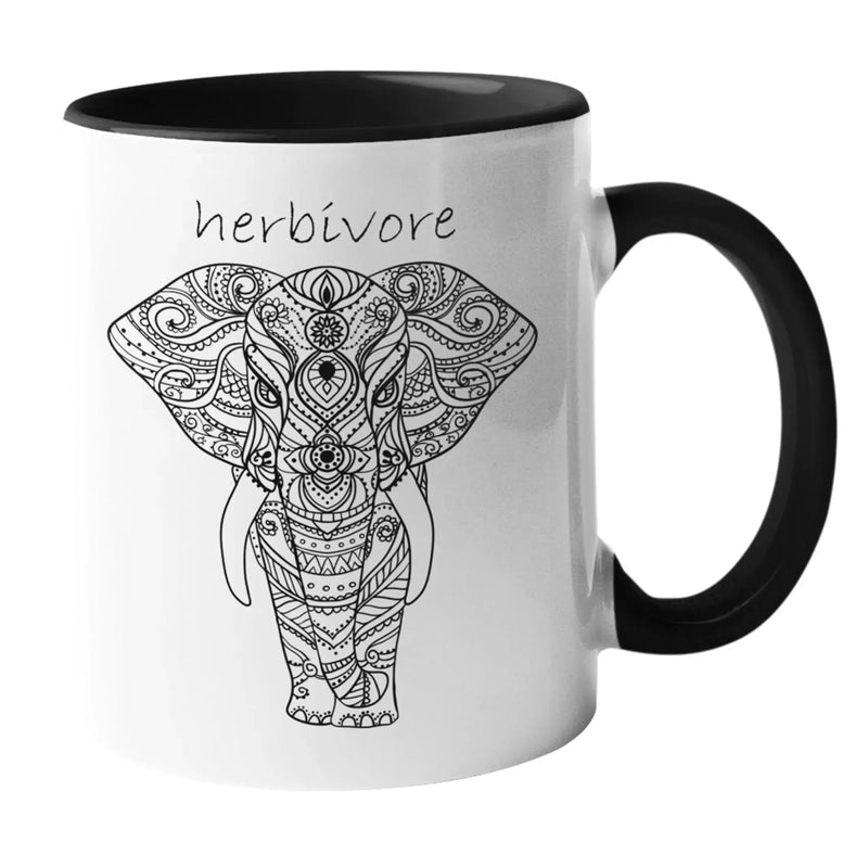 Herbivore elephant Ceramic Mug - Vegan As Folk