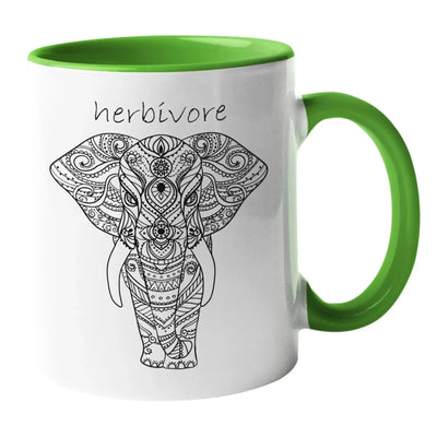 Herbivore elephant Ceramic Mug - Vegan As Folk