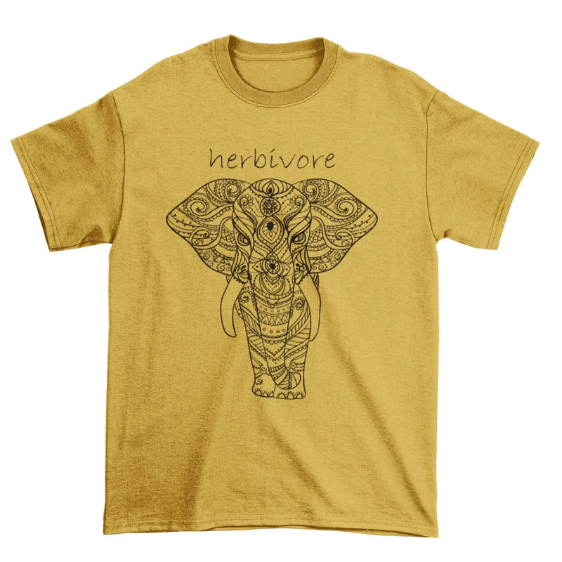 Herbivore Elephant Organic Cotton (Unisex) Vegan T-Shirt - Vegan As Folk