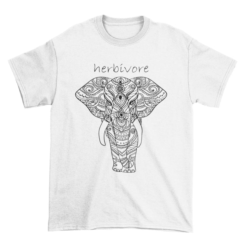 Herbivore Elephant Organic Cotton (Unisex) Vegan T-Shirt - Vegan As Folk