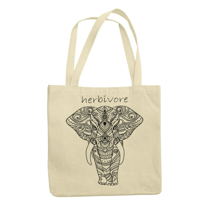 Herbivore Elephant Organic Cotton Vegan Tote Bag - Vegan As Folk