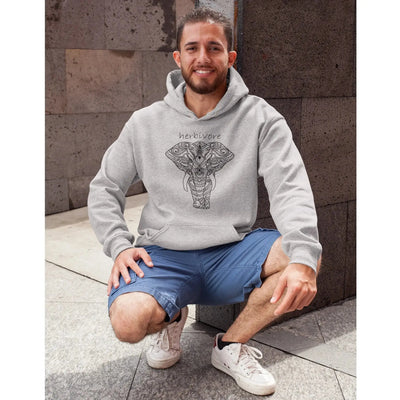 Herbivore Elephant (Unisex) Vegan Hoodie - Vegan As Folk