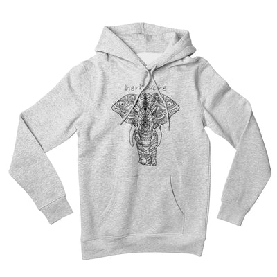 Herbivore Elephant (Unisex) Vegan Hoodie - Vegan As Folk