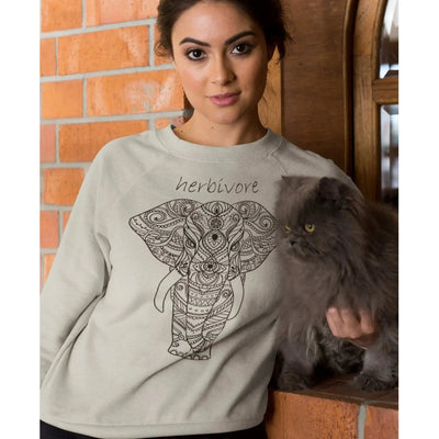 Herbivore Elephant (Unisex) Vegan Sweatshirt - Vegan As Folk
