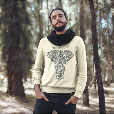 Herbivore Elephant (Unisex) Vegan Sweatshirt - Vegan As Folk