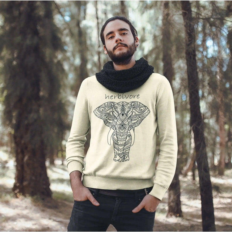 Herbivore Elephant (Unisex) Vegan Sweatshirt - Vegan As Folk