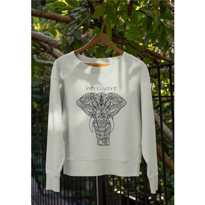 Herbivore Elephant (Unisex) Vegan Sweatshirt - Vegan As Folk