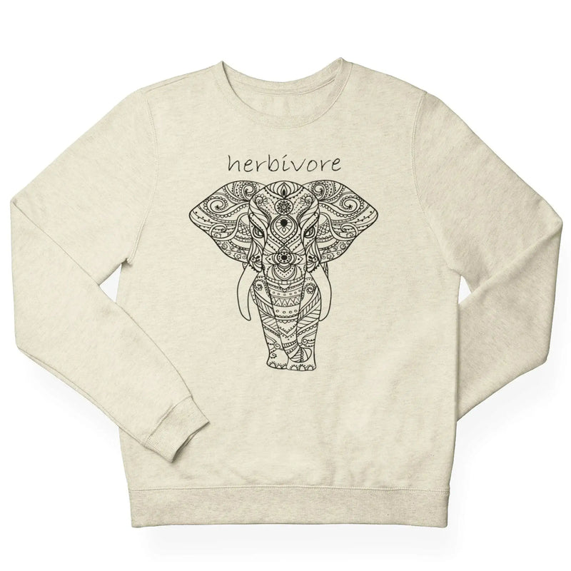 Herbivore Elephant (Unisex) Vegan Sweatshirt - Vegan As Folk