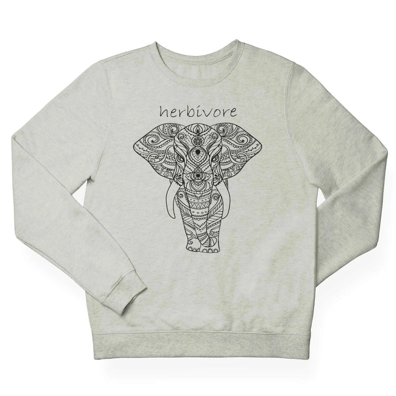 Herbivore Elephant (Unisex) Vegan Sweatshirt - Vegan As Folk