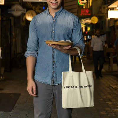 I Don't Eat Anything That Poops Organic Cotton Tote Bag - Vegan As Folk