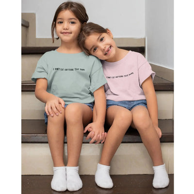 I Don't Eat Anything That Poops (Unisex) Kid's T-Shirt - Vegan As Folk