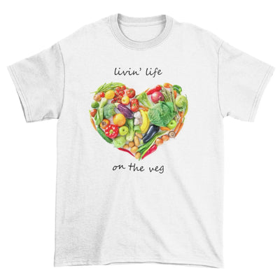 Livin' Life on the Veg Organic Cotton (Unisex) T-Shirt - Vegan As Folk
