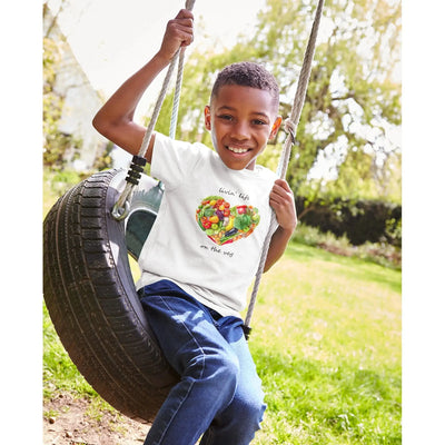 Livin' Life on the Veg (Unisex) Kid's Vegan T-Shirt - Vegan As Folk