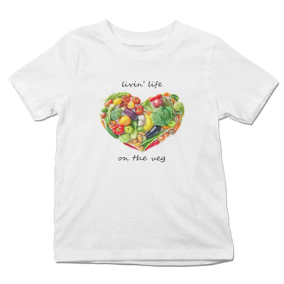 Livin' Life on the Veg (Unisex) Kid's Vegan T-Shirt - Vegan As Folk